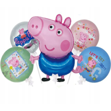 születésnapi dekoráció Peppa Pig fólia léggömb készlethez party kellék