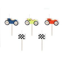 Születésnapi gyertya Racing Cars, 2-3 cm, mix (1 db / 5 db) party kellék