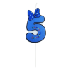  Születésnapi számgyertya, tortagyertya – Masni – Kék – 5