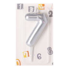  Születésnapi torta gyertya 7 - ezüst party kellék