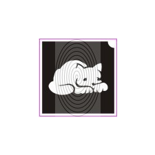  Szundikáló cica (csss0268) csillámtetoválás