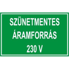  Szünetmentes áramforrás 230V - műanyag, 150*100mm információs tábla, állvány