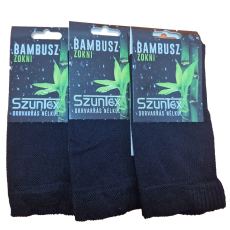 Szuntex zokni SZUNTEX Bambusz SPORTZOKNI fekete 3 pár/cs 39-42