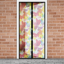  Szúnyogháló függöny ajtóra -mágneses- 100 x 210 cm - színes pillangós szúnyogháló