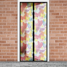  Szúnyogháló függöny ajtóra - mágneses - 100 x 210 cm - színes pillangós szúnyogháló