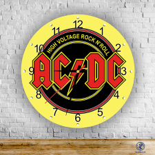 Szupicuccok AC/DC - kör alakú üveg falióra falióra