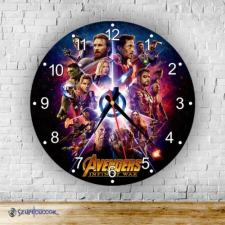 Szupicuccok Avengers Infinity war kör alakú üveg falióra falióra