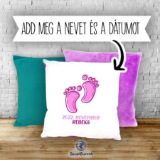 Szupicuccok Egyedi Nevekkel - Lányos lábnyom párnahuzat (több színben) ajándéktárgy