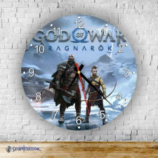 Szupicuccok God Of War - Kratos és Atreus kör alakú üveg falióra falióra