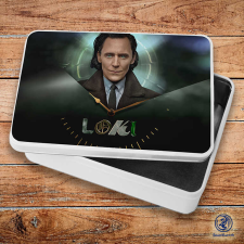 Szupicuccok Loki logó Fém szendvicsdoboz (tároló doboz) uzsonnás doboz