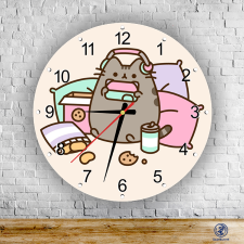 Szupicuccok Pusheen - kör alakú üveg falióra falióra