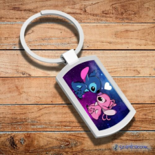 Szupicuccok Stitch és Angel fém kulcstartó kulcstartó