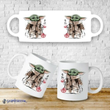 Szupicuccok The Mandalorian Baby Yoda (Grogu) painting bögre bögrék, csészék