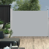  Szürke behúzható oldalsó teraszi napellenző 120 x 500 cm