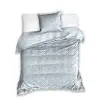  SZÜRKE EZÜST KOCKÁS 2 részes ágynemű-garnitúra 140x200+70x90 cm