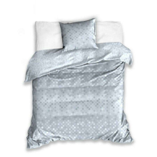  SZÜRKE EZÜST KOCKÁS 2 részes ágynemű-garnitúra 140x200+70x90 cm lakástextília