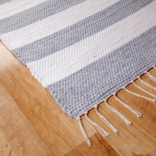  Szürke-fehér rongyszőnyeg 70×200 cm lakástextília