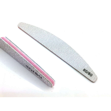  Szürke íves reszelő középen pink 80/80 körömreszelő