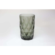  Szürke magas üvegpohár 390ml 6db üdítős pohár