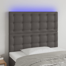  Szürke műbőr LED-es fejtámla 100x5x118/128 cm ágy és ágykellék