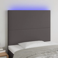  Szürke műbőr LED-es fejtámla 80x5x118/128 cm ágy és ágykellék