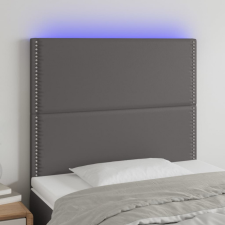  Szürke műbőr LED-es fejtámla 80x5x118/128 cm ágy és ágykellék