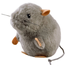 Szürke plüss egér 13cm plüssfigura