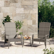 szürke polyrattan kerti adirondack szék kerti bútor