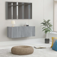  Szürke sonoma színű szerelt fa TV-szekrény 80x30x30 cm bútor