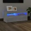  Szürke sonoma színű TV-szekrény LED-világítással 90x35x40 cm