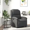 Szürke valódi bőr relaxfotel