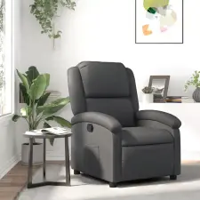  Szürke valódi bőr relaxfotel bútor