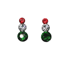 Szurkolói-Olimpia 2024- Swarovski kristályos fülbevaló-Sorban fülbevaló
