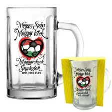  Szurkolói söröskorsó, Magyar szív, magyar lélek ajándéktárgy