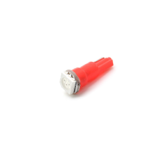 T5 led izzó 1 smd piros DC12V autó tuning