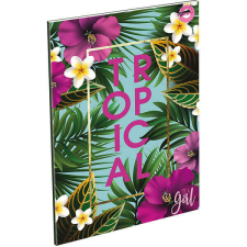  T-Creatív Its a Girl kockás füzet - 87-40 - virágos - TROPICAL füzet