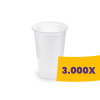 T-depo Műanyag pohár fehér - PP 200ml (Karton - 3000 db)