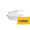 T-depo Szószos ovális tál egybefedeles - PET 80ml (Karton - 1000 db)
