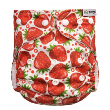 T-tomi mosható pelenka AIO patenttal + 2 db bambusz betét, Eprek mosható pelenka