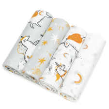 T-tomi prémium minőségű puha textil pelenka, Unikornis, 4db mosható pelenka