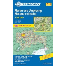 Tabacco 011. Merano e dintorni, Meran und Umgebung turista térkép Tabacco 1: 25 000 térkép