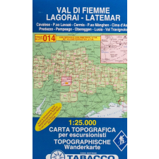 Tabacco 014. Val di Fiemme - Lagorai - Latemar turista térkép Tabacco 1: 25 000 térkép