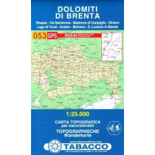 Tabacco 053. Dolomiti di Brenta turista térkép Tabacco 1: 25 000 térkép
