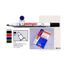 Táblamarker SNOWMAN SBG-12 fekete filctoll, marker