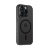 Tactical Apple iPhone 15 Pro, Műanyag hátlap védőtok + szilikon keret, közepesen ütésálló, Magsafe kompatibilis, Tactical MagForce Hyperstealth, áttetsző/szürke