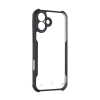 Tactical Apple iPhone 16 Plus, Szilikon tok, közepesen ütésálló, légpárnás sarok, Tactical Quantum Stealth, átlátszó/fekete