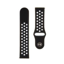 Tactical Double kiegészítő szilikon karpánt 22mm, fekete/szürke okosóra kellék