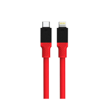 Tactical Fat Man USB Type-C apa - Lightning apa Töltőkábel - Piros (1m) kábel és adapter