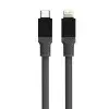 Tactical Fat Man USB Type-C apa - Lightning apa Töltőkábel - Szürke (1m)