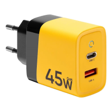 Tactical GaN USB-A / USB-C Hálózati töltő - Sárga (45W) mobiltelefon kellék
